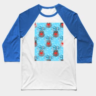 WHITE Christmas Reindeers Baseball T-Shirt